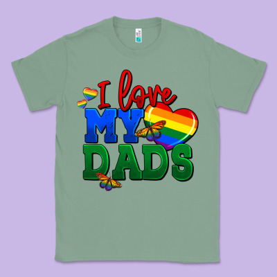 I Love My Dads Classic Tee Designed By Fadigitalartstudio