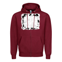 Burgundy cowhide frames background Zipper Hoodie - RanaPortraitStore