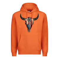 Carrot American Bull Skull Gemstone Premium Hoodie - Jasminsmagicworld