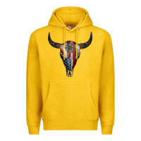 Lemon American Bull Skull Gemstone Premium Hoodie - Jasminsmagicworld