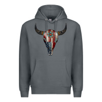 Rock American Bull Skull Gemstone Premium Hoodie - Jasminsmagicworld