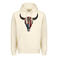Sandshell American Bull Skull Gemstone Premium Hoodie - Jasminsmagicworld