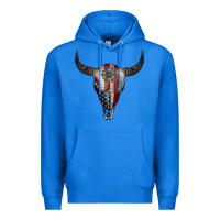 True Royal American Bull Skull Gemstone Premium Hoodie - Jasminsmagicworld