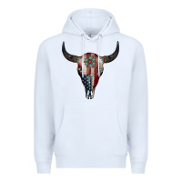 White American Bull Skull Gemstone Premium Hoodie - Jasminsmagicworld