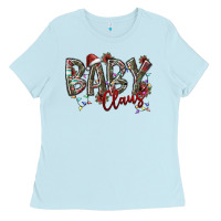 Baby Blue baby claus Ladies Tee - SublimationCraftShop