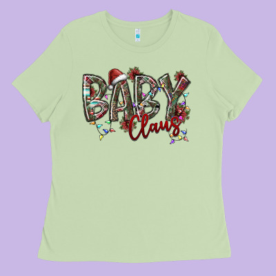 Baby Claus Ladies Tee Designed By Sublimationcraftshop