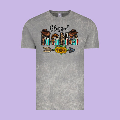 Blessed Nana Vintage Tee Designed By Cowhidedigitalart
