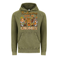 Vintage Olive thanksgiving with my  gnomies Vintage Hoodie - BarkalooDesign