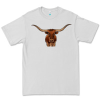 Dove Grey texas longhorn illustration Premium Tee - CowhideDigitalArt