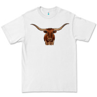 White texas longhorn illustration Premium Tee - CowhideDigitalArt
