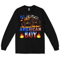 Black all american boy monster truck Long Sleeve Tee - Artiststas