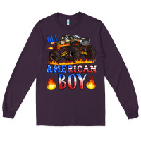 Plum all american boy monster truck Long Sleeve Tee - Artiststas