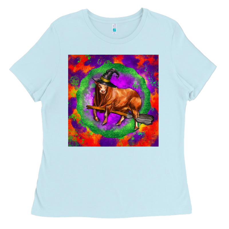 Halloween Red Angus Bull Ladies Tee by LillyAllenDesigns | Teevron