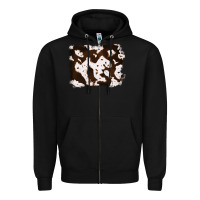Black cowhide Zipper Hoodie - RanaPortraitStore