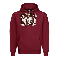 Burgundy cowhide Zipper Hoodie - RanaPortraitStore