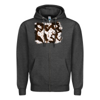 Charcoal Heather cowhide Zipper Hoodie - RanaPortraitStore