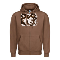 Chestnut cowhide Zipper Hoodie - RanaPortraitStore