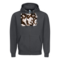 Smoke cowhide Zipper Hoodie - RanaPortraitStore