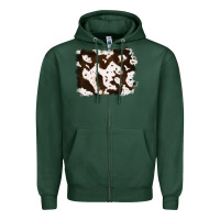 Sports Green cowhide Zipper Hoodie - RanaPortraitStore