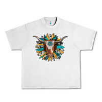 Lunar Rock texas longhorn sunflower background Urban Heavy Tee - RanaPortraitStore
