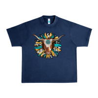 Navy texas longhorn sunflower background Urban Heavy Tee - RanaPortraitStore