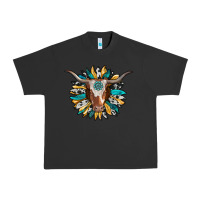 Pigment Black texas longhorn sunflower background Urban Heavy Tee - RanaPortraitStore