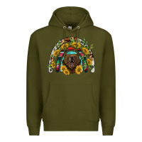 Army Green bear rainbow Premium Hoodie - BarkalooDesign