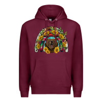 Burgundy bear rainbow Premium Hoodie - BarkalooDesign