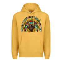 Mustard bear rainbow Premium Hoodie - BarkalooDesign