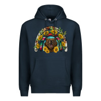 Navy bear rainbow Premium Hoodie - BarkalooDesign
