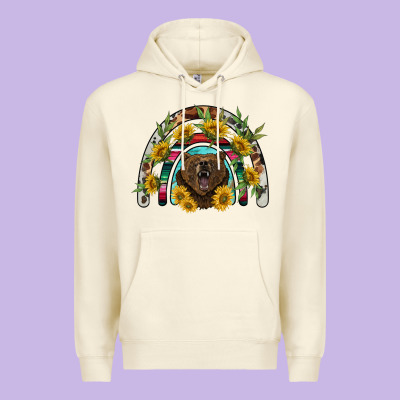 Bear Rainbow Premium Hoodie Designed By Barkaloodesign