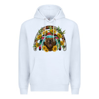 White bear rainbow Premium Hoodie - BarkalooDesign