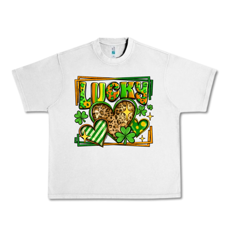 Lucky St Patricks Day Hearts Urban Heavy Tee by LillyAllenDesigns | Teevron