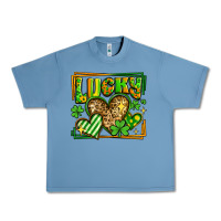 Pebble Blue lucky st patricks day hearts Urban Heavy Tee - LillyAllenDesigns