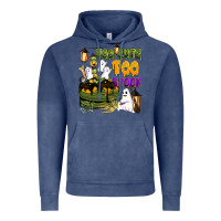 Vintage Denim too cute too spook Vintage Hoodie - BarkalooDesign