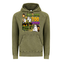 Vintage Olive too cute too spook Vintage Hoodie - BarkalooDesign