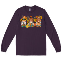 Plum fall gnomes pumpkin sunflowers Long Sleeve Tee - Artiststas