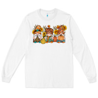 White fall gnomes pumpkin sunflowers Long Sleeve Tee - Artiststas