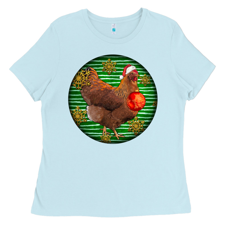 New Hampshire Red Chicken Christmas Ladies Tee by LillyAllenDesigns | Teevron