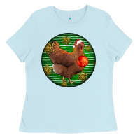 Baby Blue new hampshire red chicken christmas Ladies Tee - LillyAllenDesigns