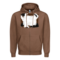 Chestnut cowhide frames background Zipper Hoodie - RanaPortraitStore