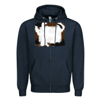 Navy cowhide frames background Zipper Hoodie - RanaPortraitStore