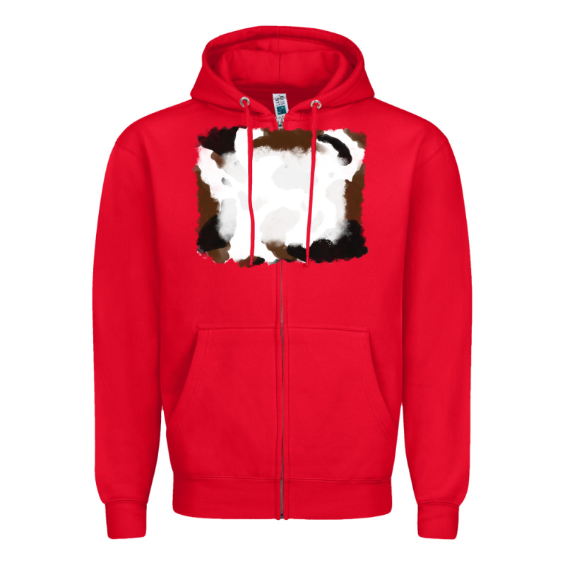 Cowhide Frames Background Zipper Hoodie by RanaPortraitStore | Teevron