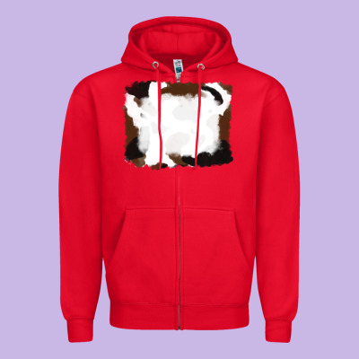Cowhide Frames Background Zipper Hoodie Designed By Ranaportraitstore