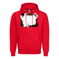 Red cowhide frames background Zipper Hoodie - RanaPortraitStore