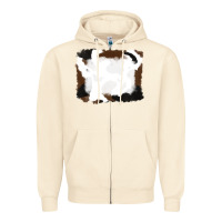 Sandshell cowhide frames background Zipper Hoodie - RanaPortraitStore