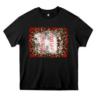 Black baseball leopard background Heavy Core Tee - RanaPortraitStore