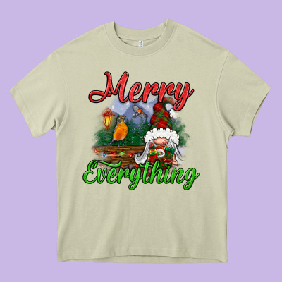 Merry Everything Heavy Core Tee Designed By Bundleandbundleshop