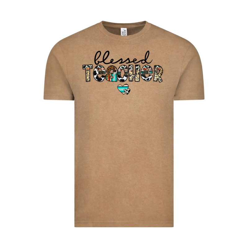 Blessed Teacher Vintage Tee by CowhideDigitalArt | Teevron