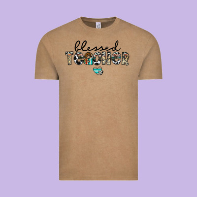 Blessed Teacher Vintage Tee Designed By Cowhidedigitalart